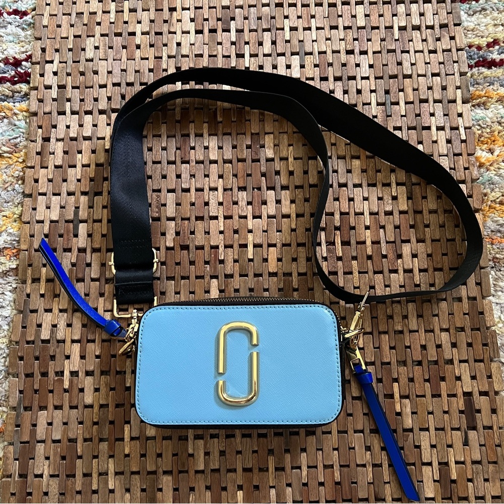 Marc Jacobs Snapshot Crossbody Camera Bag Blue/Green/Black Adjustable Strap